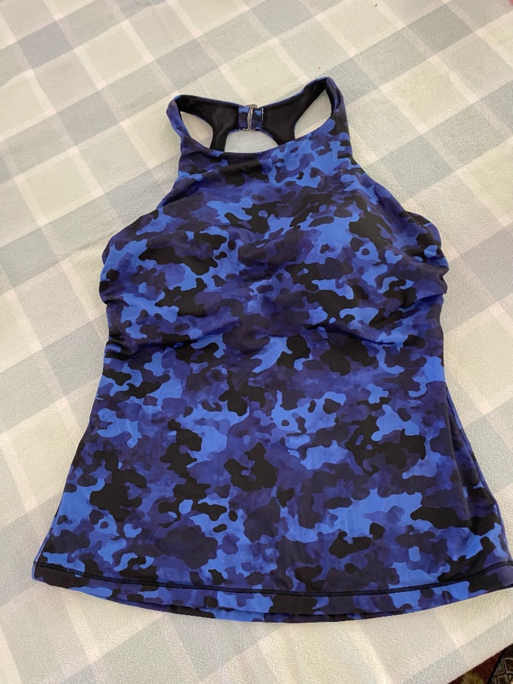 Athleta Blue Cammo Tankini